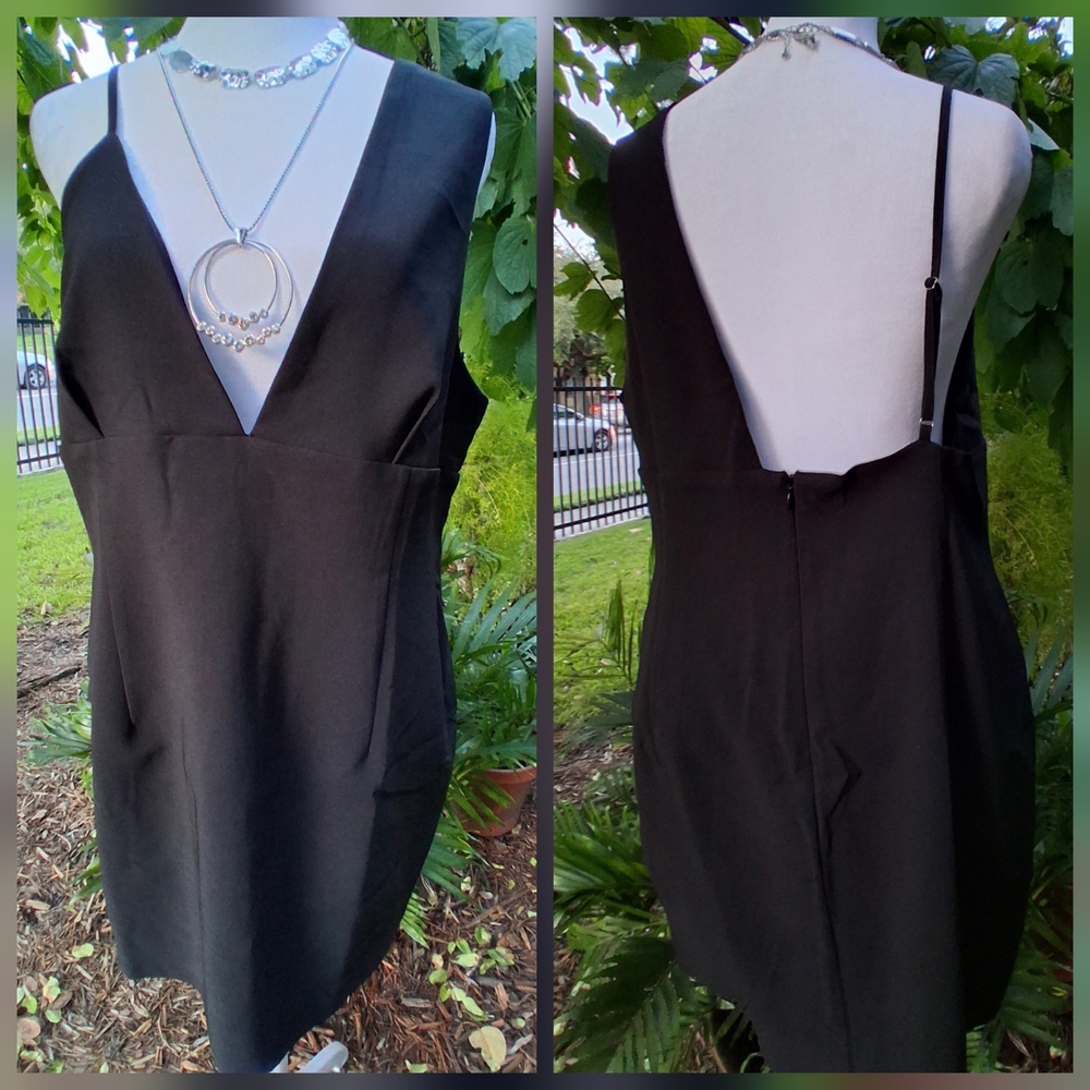 🔥LULUS SEXY Black Evening Dress Size XL Mint Condition - Picture 4 of 14